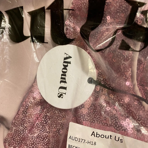 ABOUT US REVOLVE NWT Pink Violet Sequin Becky Dress - Picture 12 of 12